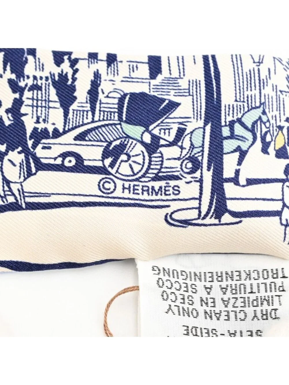 Hermes Scarf Twilly Scarves Beige - Picture 4 of 6
